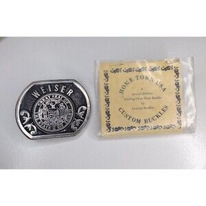 Weiser - Great Seal of The State of Idaho - Vintage Sterling Silver Plate Buckle